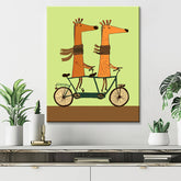 Painting by Numbers Animals Giraffe on The Scooter